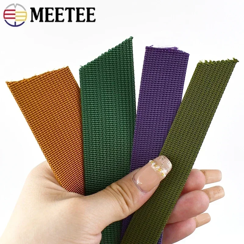 5Meters 20-50mm Thick 1mm Nylon Webbing Band for Bag Strap Car Seat Belt Tape Backpack Luggage Bias Binding DIY Sewing Accessory
