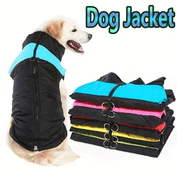 1pc Dog Clothes, Pet Winter Warm Padded Convenient Vest, Back Zipper Jacket Coat For Dogs