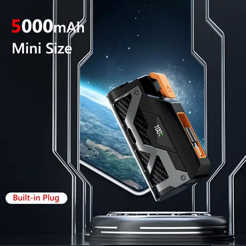 Przenośny power bank 5000 mAh z wtyczką typu C 10 W szybkiego ładowania zewnętrzny akumulator Powerbank do iPhone Xiaomi Huawei Samsung