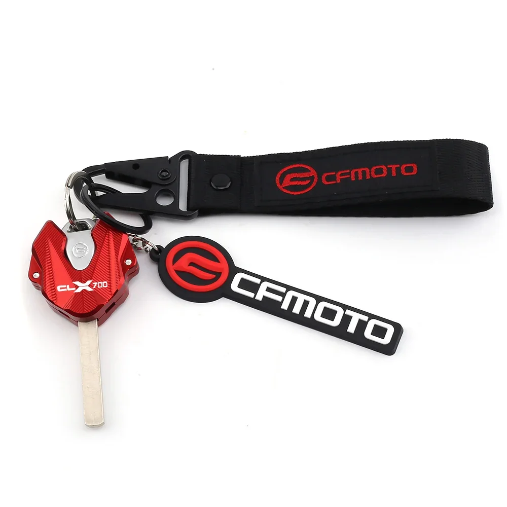 New For CFMOTO CLX700 CLX-700 CLX 700 Motorcycle Keychain Keyring Embroidered Key Strap Accessories Key Case Cover Shell