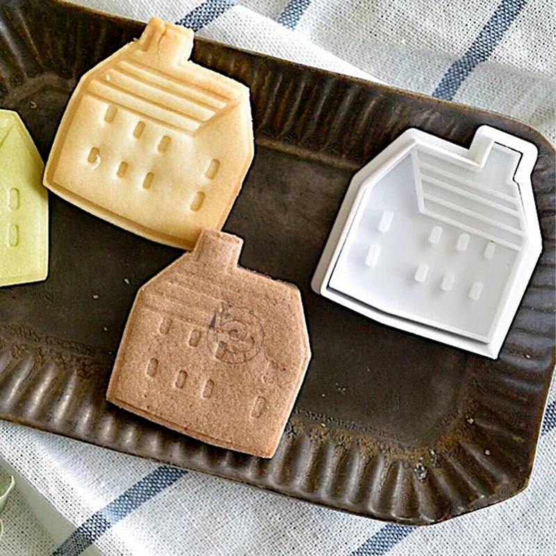 Cartoon Tree Leaf Flower Cookie Embosser Mold Birthday Party Cake Decorating Tools Fondant Frosting Biscuit Cutter Baking Mould