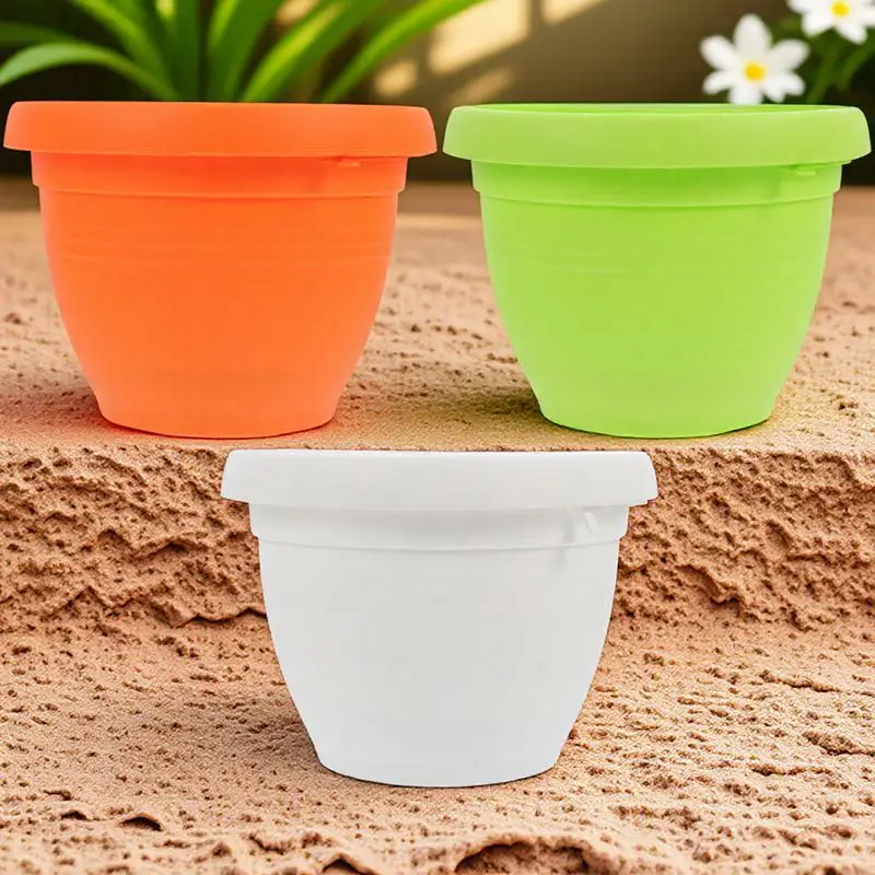 

3 pcs Drain Flower Pots Gutter Downspout Flowerpot For Plants Durable Hanging Flowerpot Household Ornament Balcony Garden Decor