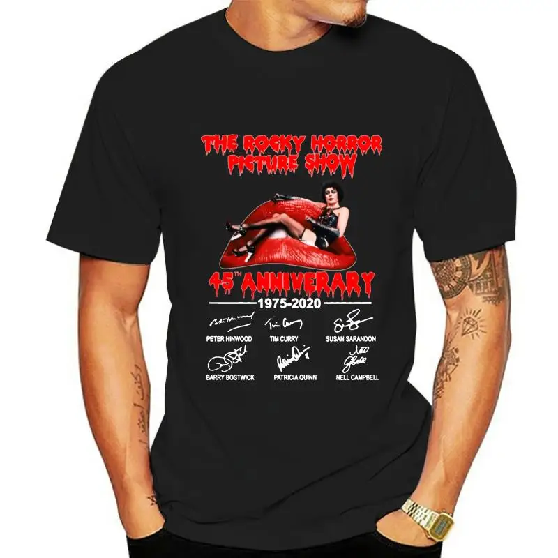 The Rocky Horror Picture Show 45Th Anniversary 1975-2020 Signature T-Shirt Men Basic Models Tee Shirt