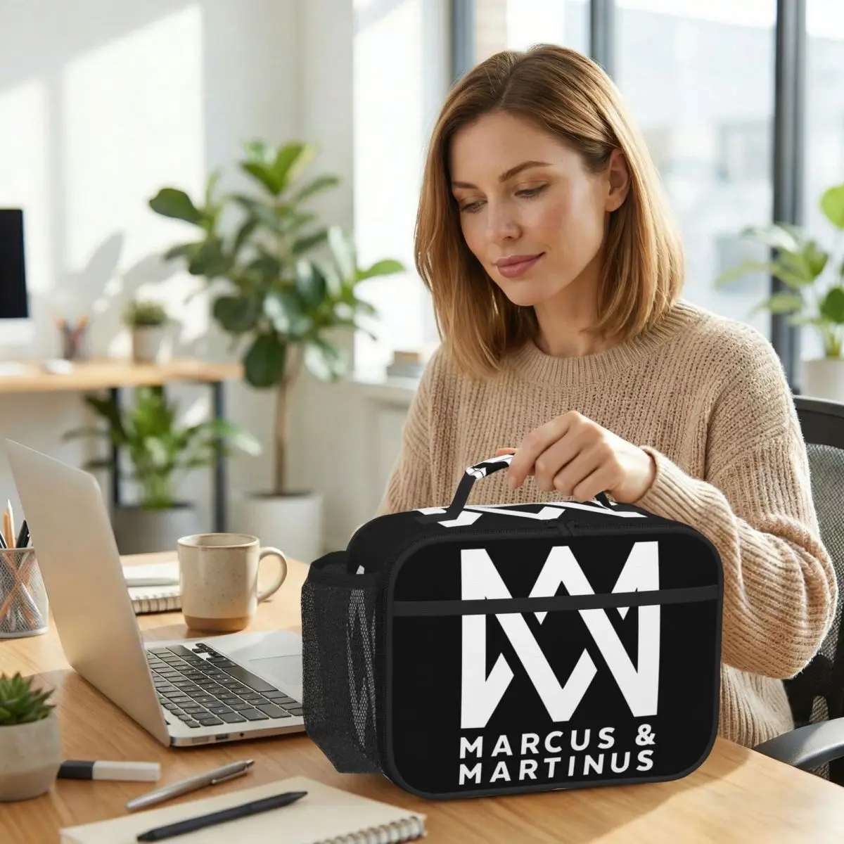 Marcus Martinus Logo Insulated Lunch Bag for Kids School Cooler Thermal Food Box Tote Leakproof Lunch Boxes Container