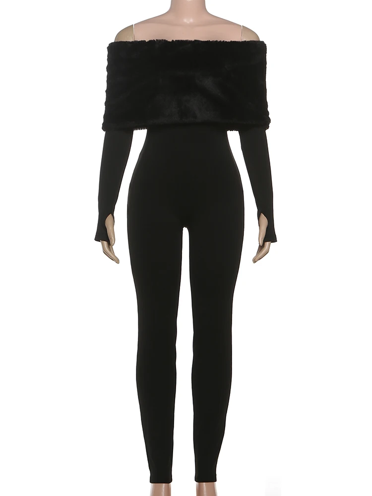 غريب سنور محب فروي المرقعة بذلة المرأة مائل الرقبة كم كامل مثير الشتاء بسيط تمتد نحيل الشارع نادي وزرة #6