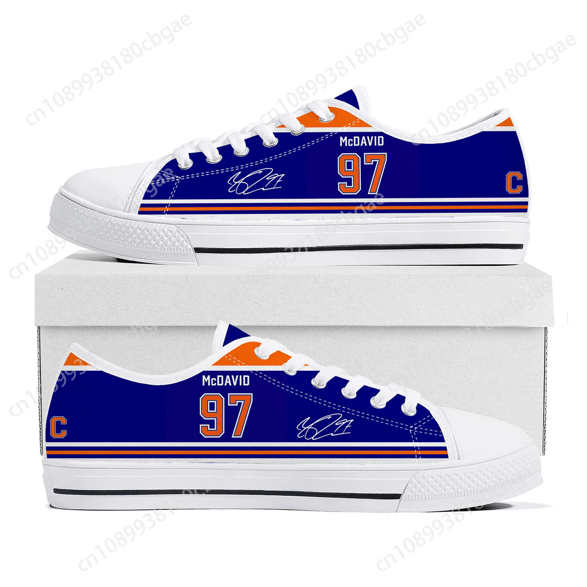 

Connor McDavid ice hockey NO 97 Low Top High Quality Sneakers Men Women Teenager Canvas Sneaker Casual Couple Shoes Custom