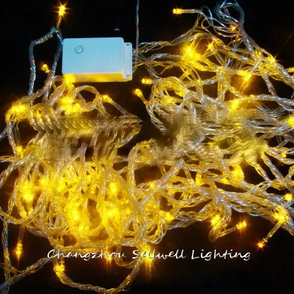 New!led Christmas Light Yard Wedding Decoration 13m Yellow Star Lamp H265