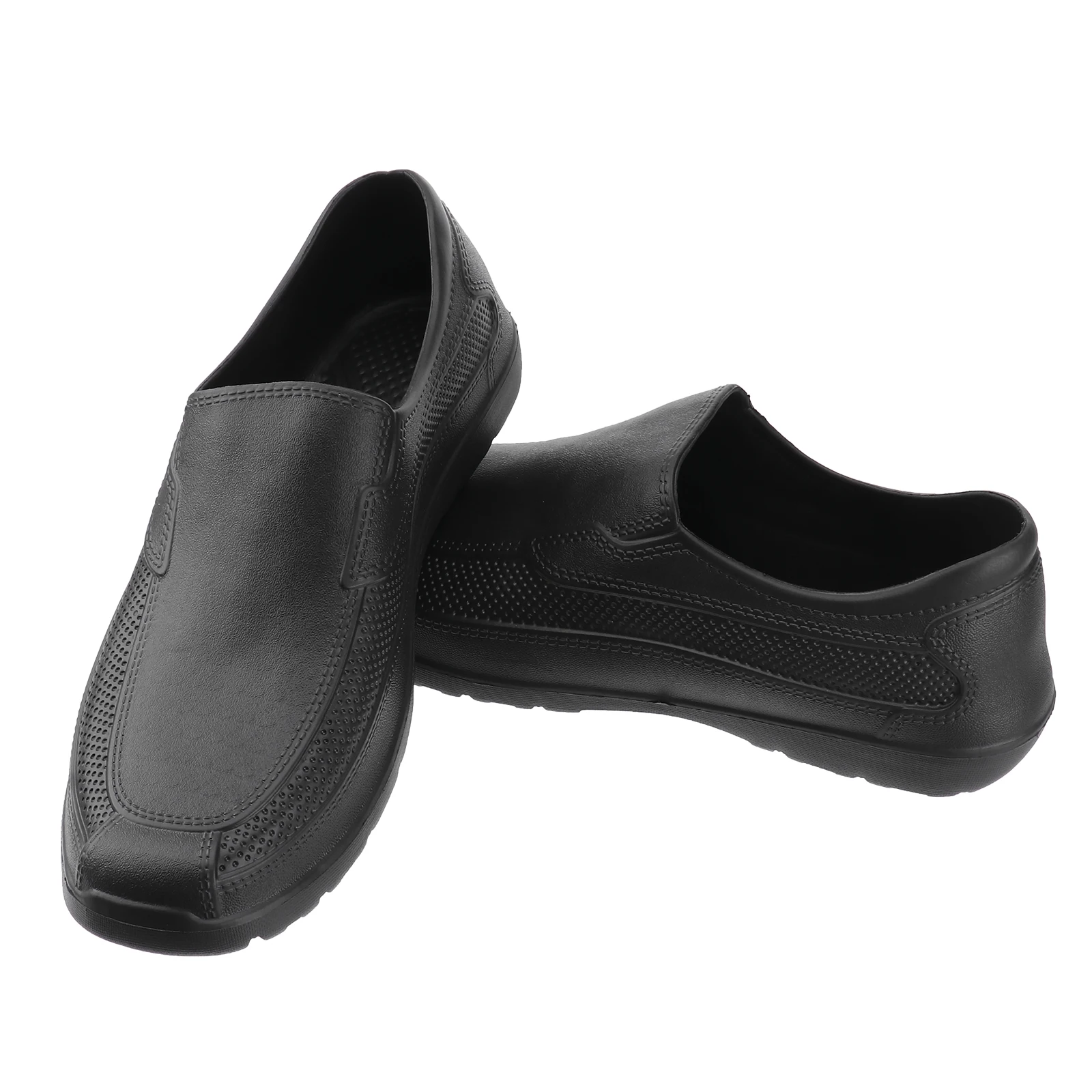 EVA Shoes Non-slip Wear Resistant Chef Shoes Lightweight Comfortable Kitchen Oil-proof Shoes (41 Code, Black)