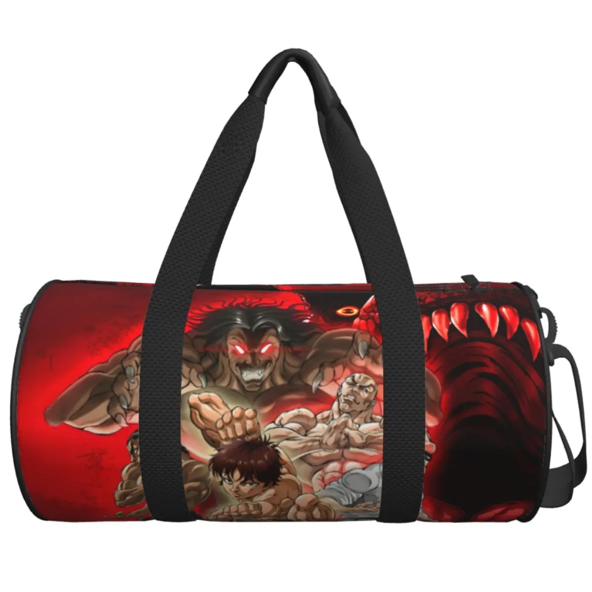 Baki Jack Yujiro Hanma Gym Bag Bodybuilding Manga Outdoor Sports Bags Gym Accessories Custom Handbag Cute Fitness Bag For Men