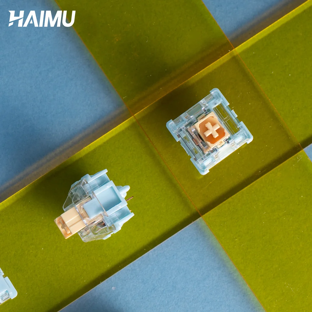

HAIMU Sea Salt Lemon Pro Switch Silent 5pin Linear Custom Mechanical Keyboard Accessories Fine lubrication RGB47g One-piece Axis
