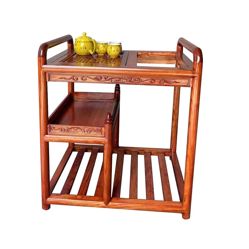 

Elm solid wood tea table integrated tea cabinet household rosy coffee table armrest boiling table