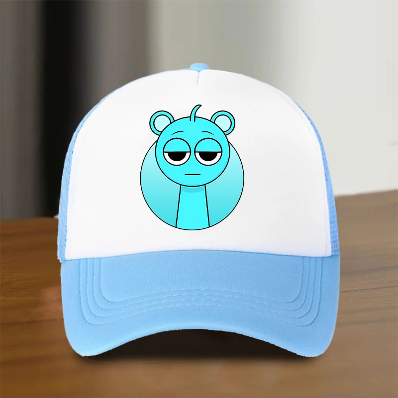 Sprunki Summer Mesh Baseball Cap Boys Girls Fashion Casual Breathable Unisex Street Hip Hop Trucker Caps Cute Cartoon Visor Hats view 3