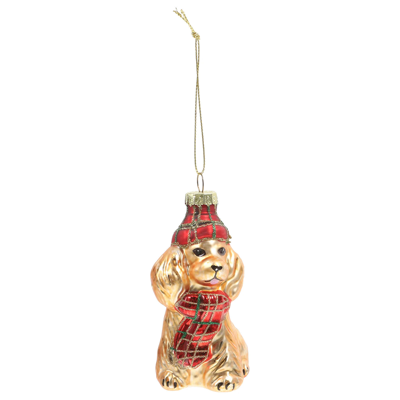 Christmas Ornament Puppy Ornaments Dog Statues Home Decor Pendant Toy Animals Figurines Golden