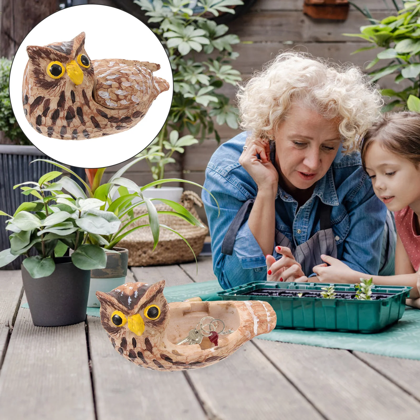 

Box Ornament Resin Crafts Fake Animal Hider Spare Keys Storage Case Hidden outside Key Safe Animal Garden Statue Outdoor Key