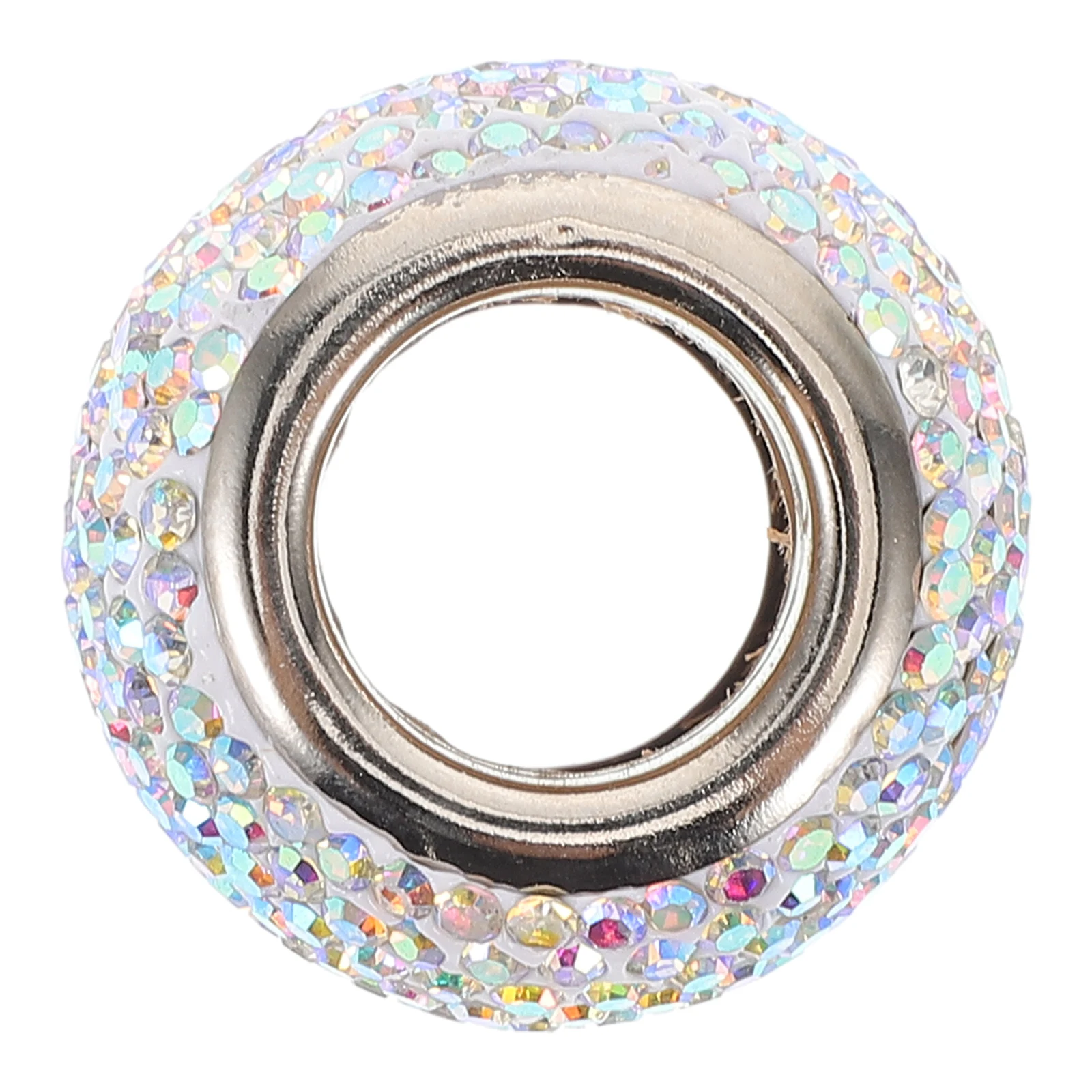 

Bling Rhinestone Car Seat Decorative Ring Copper Bead Covers Universal Fit Headrest Collar Crystal Charms Long Use Stylish Easy