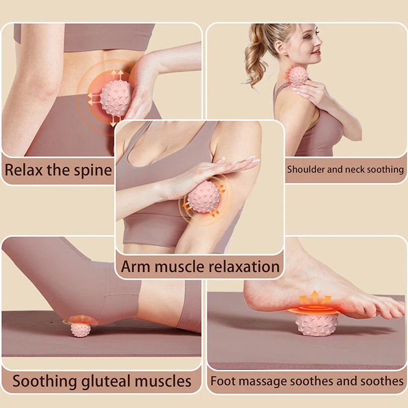 دليل تدليك الكرة فآسيا الكرة العضلات الاسترخاء تدليك اليوغا اللياقة البدنية أداة الخصر الكتف الرقبة تدليك القدم ميريديان