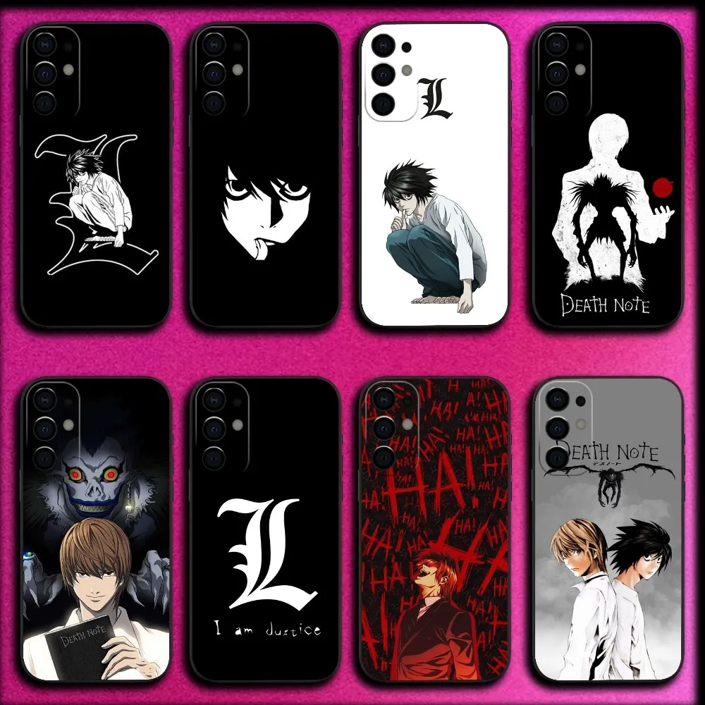 

D-Death Note L Light Yagami Phone Case For Samsung S25,S24,S21,S22,S23,S30,Ultra,S20,Plus,Fe,Lite,Note,10,9,5G Black Cover