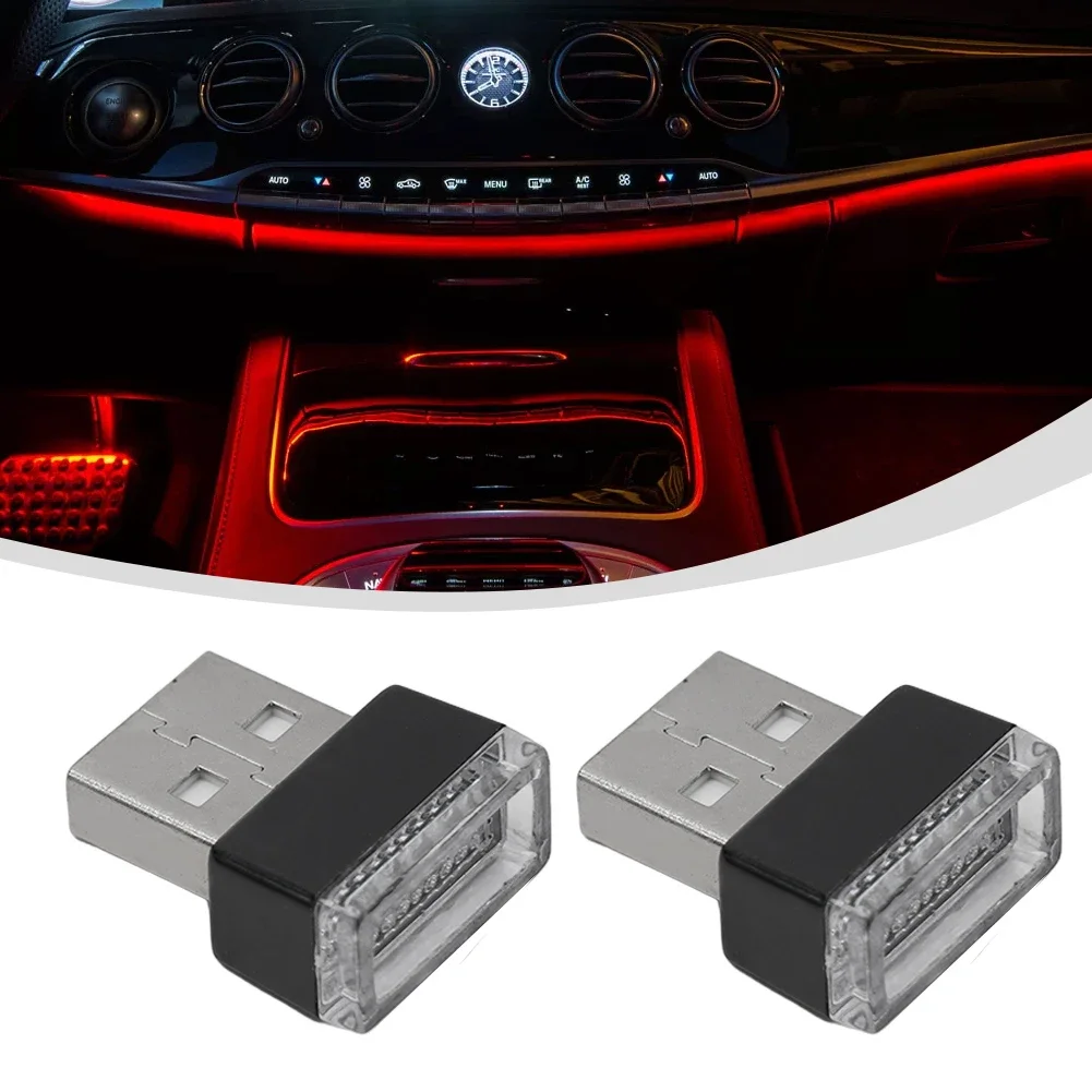 

3pcs ABS Red LED USB Car Interior-Light Neon Atmosphere Ambient Lamp Accessories Parts Accessories