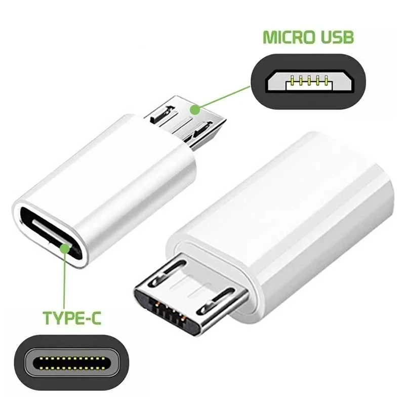 1-5pcs Mini Type C To Micro USB Android Charging Adapter Converter for Xiaomi Huawei Usbc To Microusb V8 Sync Charger