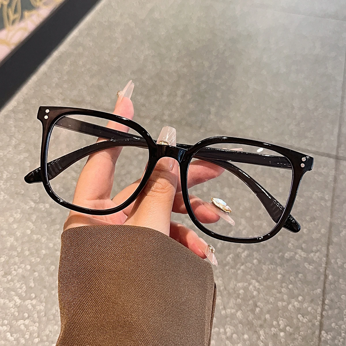 1 Stück/3 Stück/4 Stück/5 Stück/6 Stück europäische und amerikanische klassische beliebte Brillen-Set mit quadratischem Rahmen, Herren- und Damenmode-Brille – Detail 7