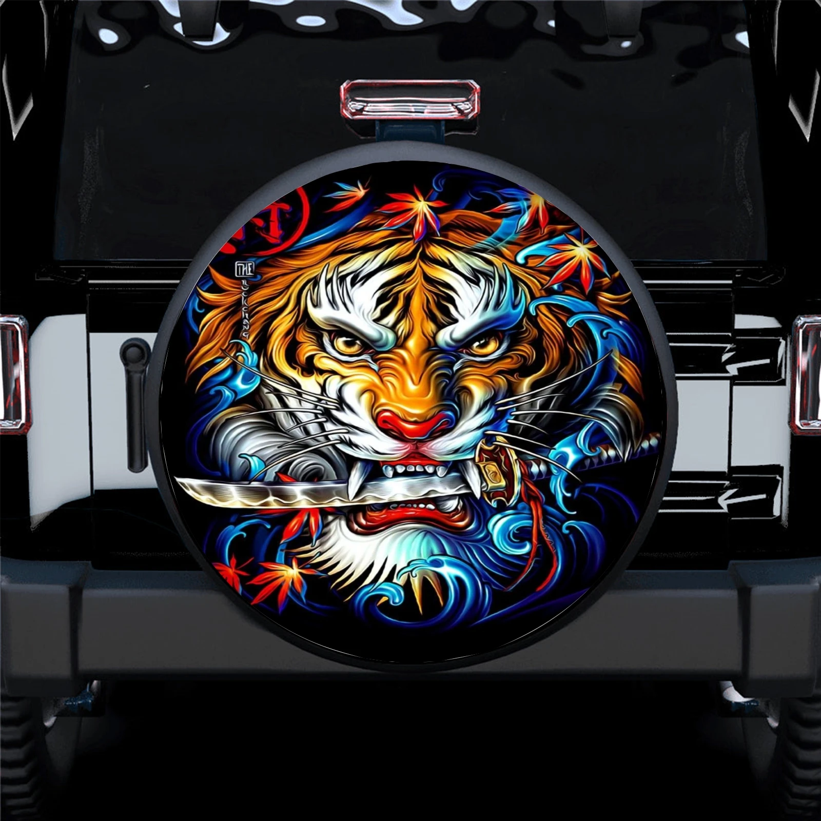 

Tiger Animal SUV Car Tire Cover Father's Gift Auto Parts Spare Tire Cover Personalized Camper Tire Cover