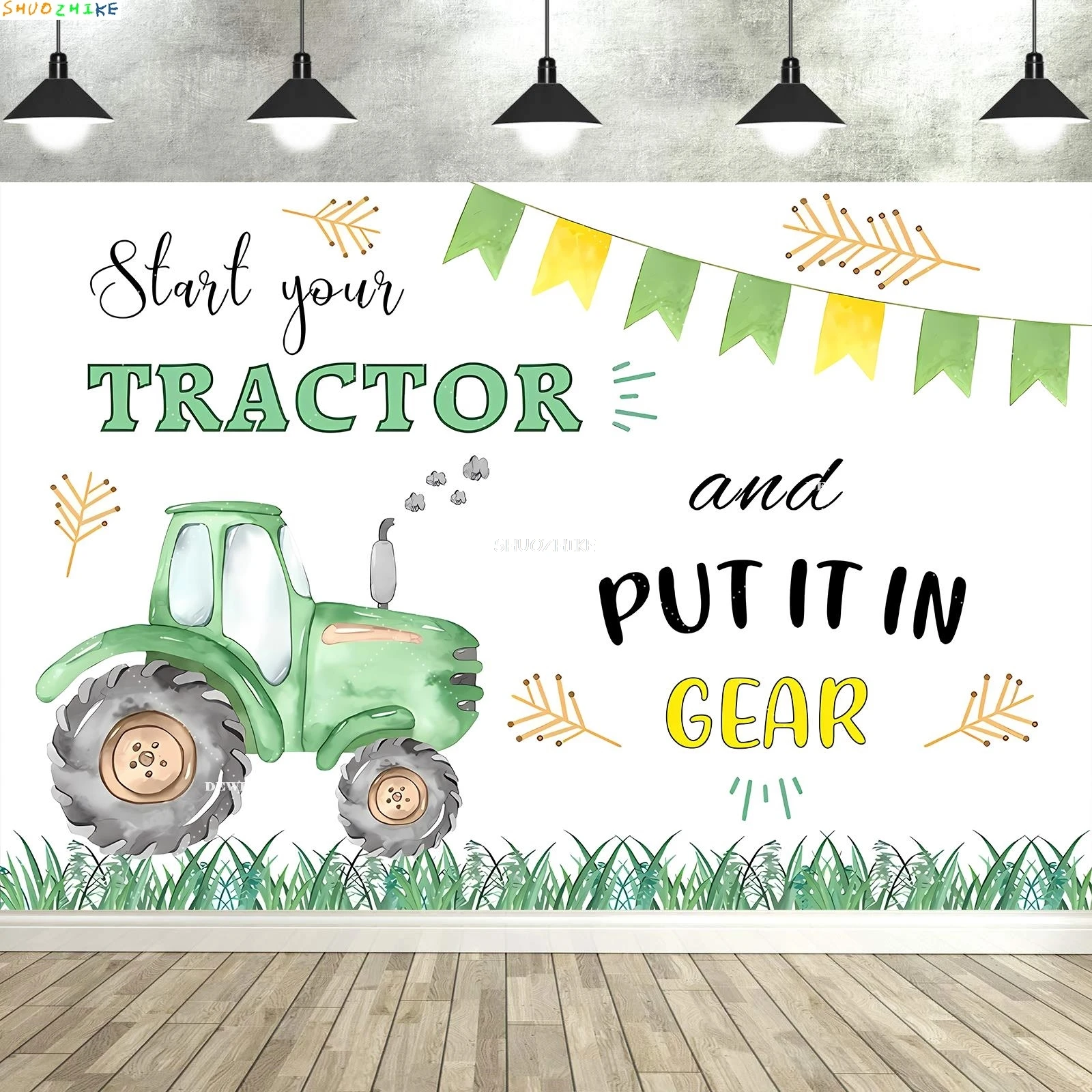 

Baby Shower Happy Birthday Party Photography Backdrops Newborn Kids Air Balloon Princess Tropical Jungle Photo Background BB-59