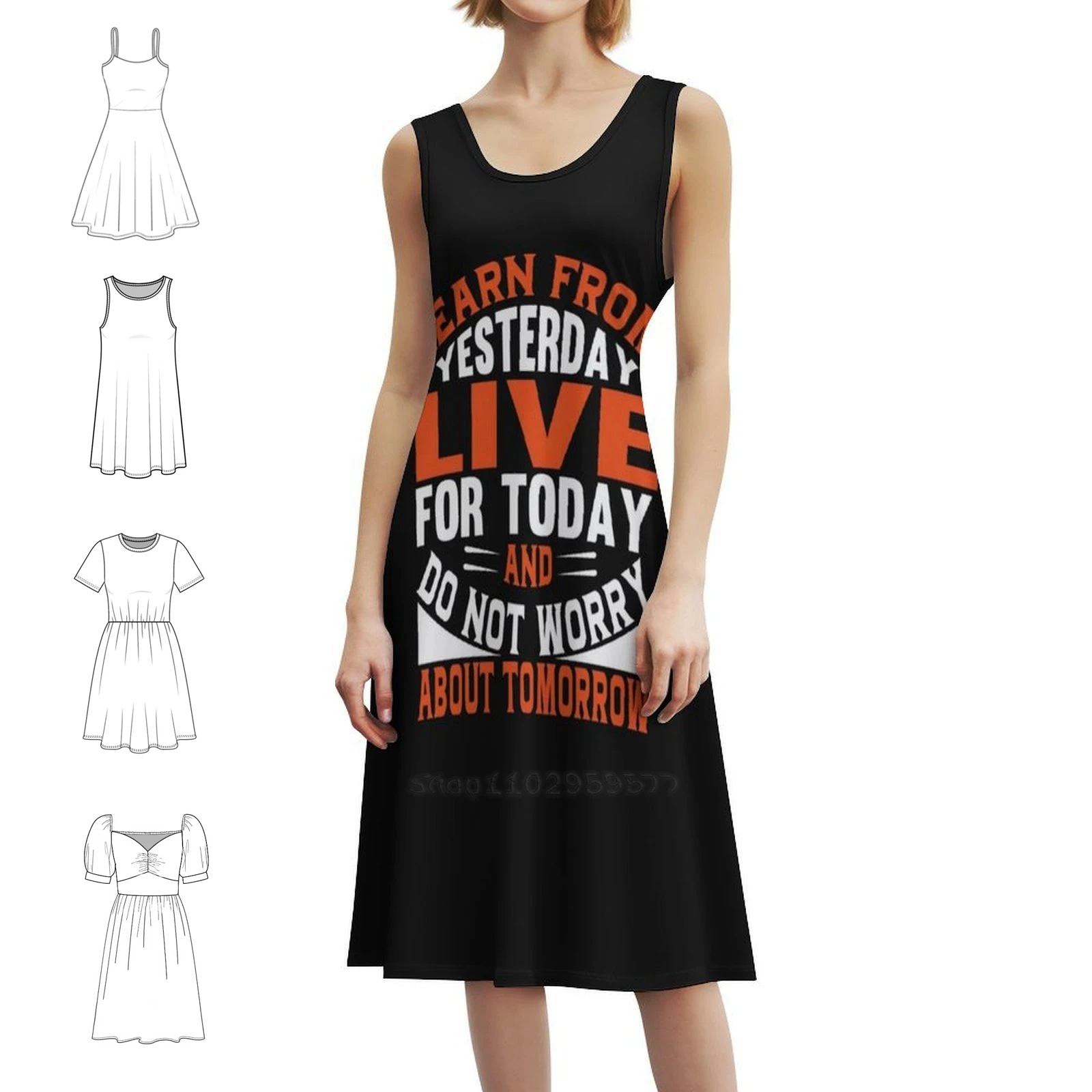 

Learn From Today Do Not Worry About Tomorrow Floral Smock Dress For Women Spring Summer Casual Dress For Party Learn From Today