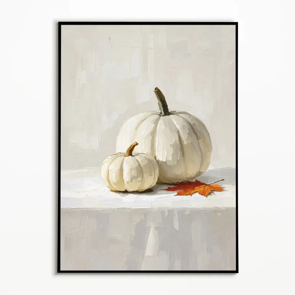 1PC Autumn Vintage Clay Pot Pumpkin and Maple Leaf Poster  Thanksgiving and Halloween Wall Art  Canvas Printing Fall Gift