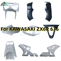 Motorcycle Fairings Kit For KAWASAKI Ninja ZX6R 636 03 04 ZX 6R 2003 2004 ZX-6R 2003-2004 Injection U npainted Black Bodywork