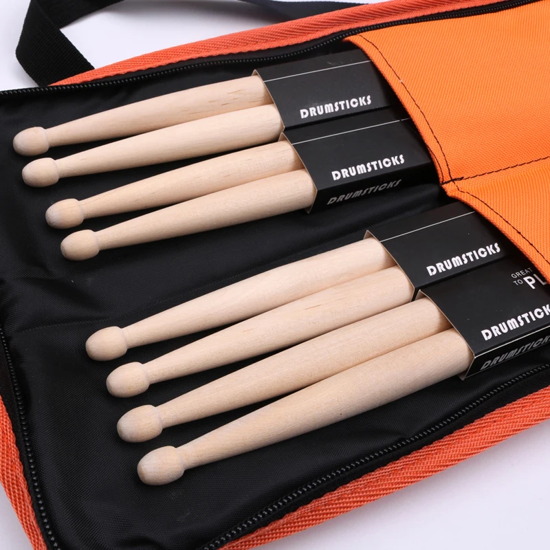 1pc Drum Stick Bag Shoulder Thickened Portable Drum Stick Bag 600D Oxford Waterproof Drum Stick Bag Customized Logo for Students