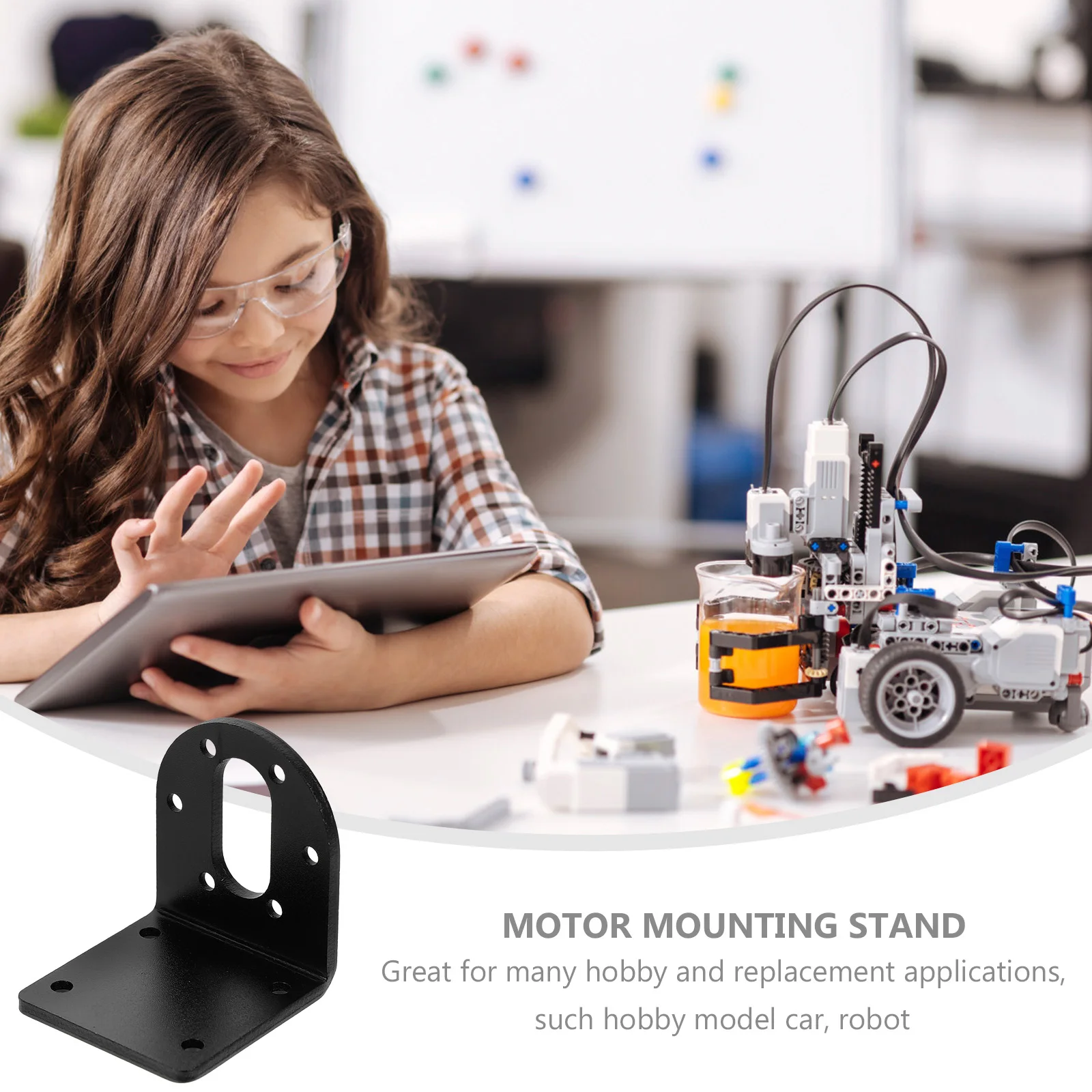 

6pcs 37mm DC Gear Mounting Bracket Anti Rust Universal L Shaped Fixed Seat for Stepper Holder Robot Model Car Mounting Stand
