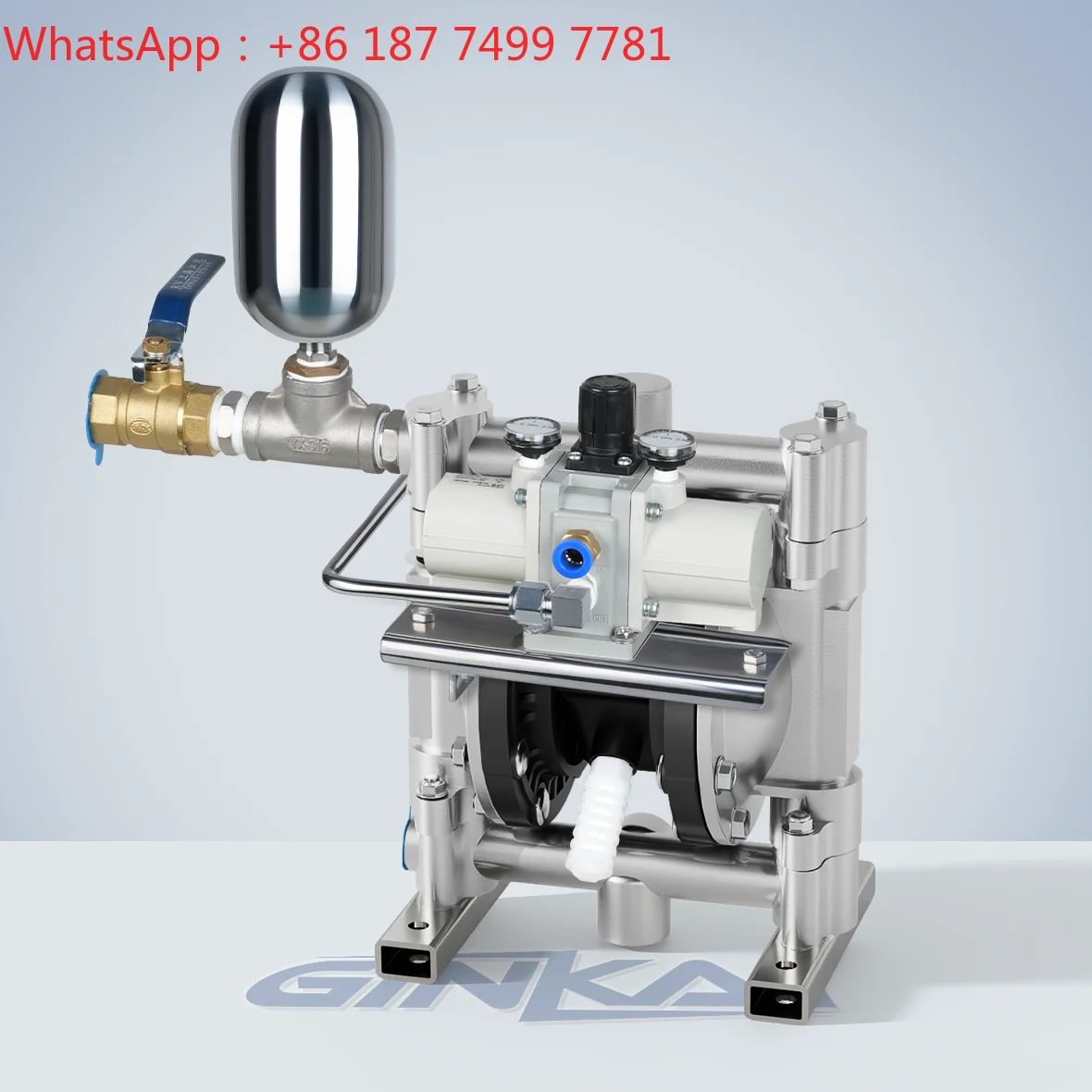 1/2 Inch 14 Bar High Pressure Stainless Steel Booster Pump Air Operated Double Diaphragm Pump Wastewater Slurry Pump