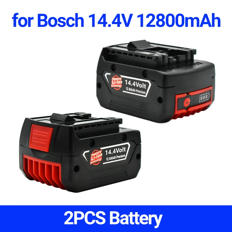 Original BAT614G Akku 14,4 V 12800mAh Lithium-ionen für Bosch 14,4 V Batterie BAT607G BAT614 BAT614G + Ladegerät