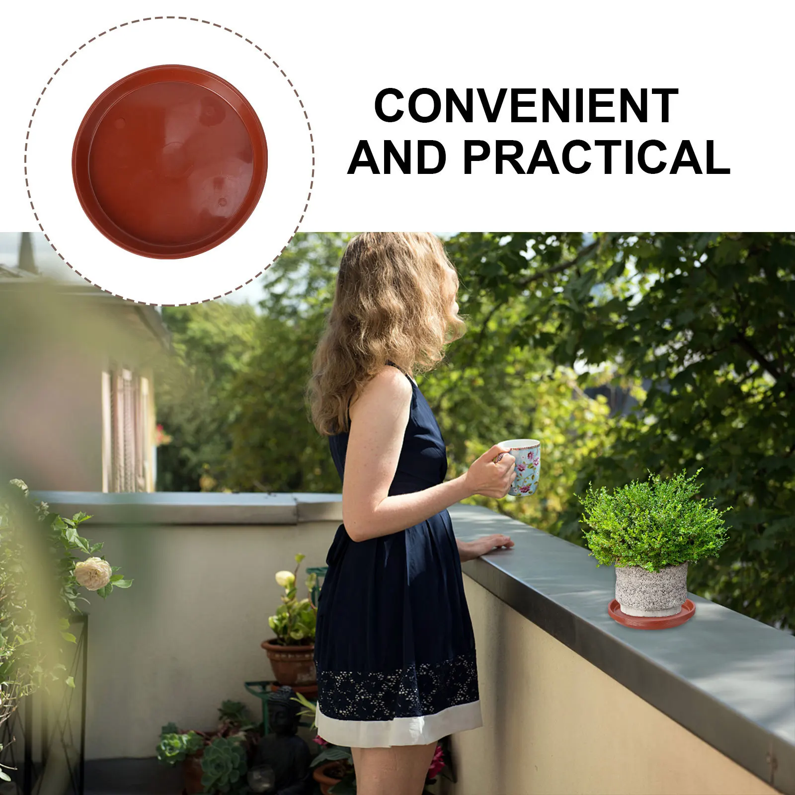 

10pcs Flower Pot Tray Durable Plant Saucers Heat Resistant Small Pots Garden Supplies Premium Material Long Life