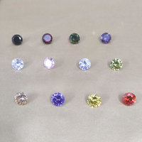 12 Colors/Lot 4mm~8mm AAAAA Round Cubic Zirconia Stone Brilliant Cut Loose CZ Stone Synthetic Gems Beads For Jewelry DIY Making
