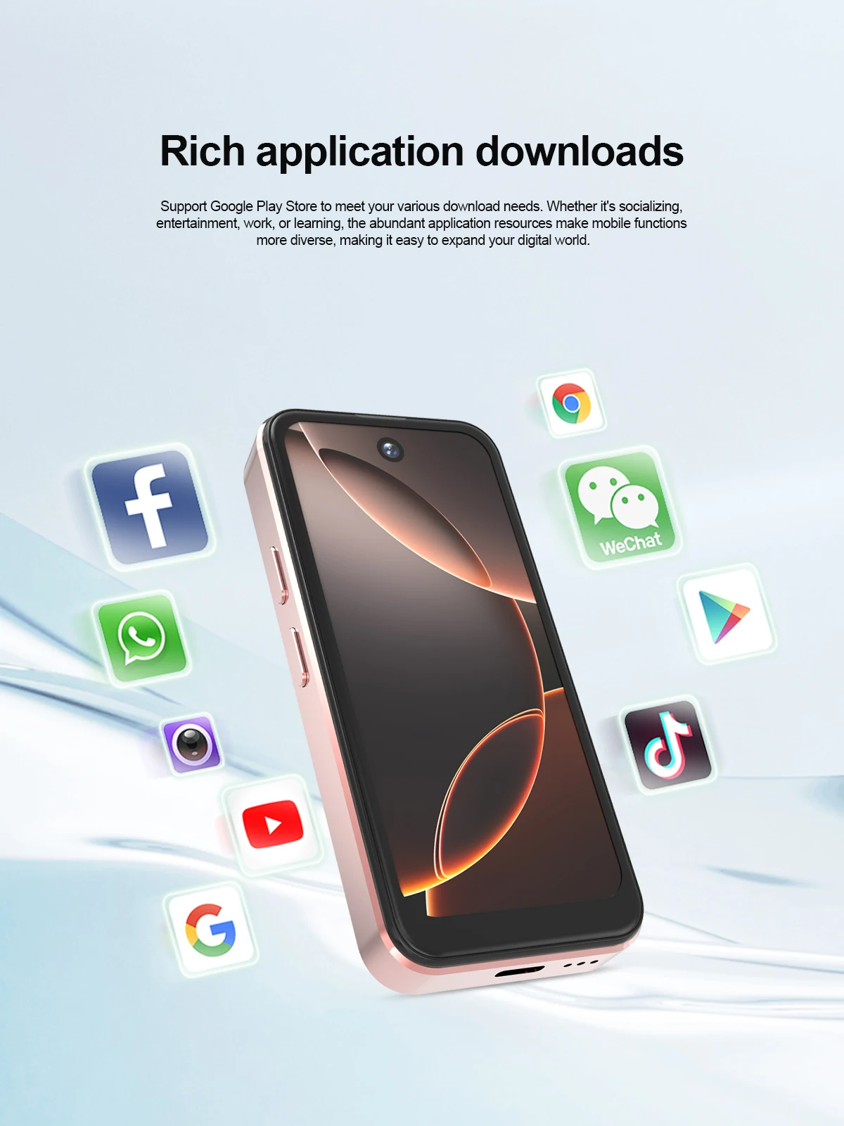هاتف Fuffi XS16 Mini Phone 4G LTE Android10.0 الذكي 4GB RAM 32GB ROM 4 "عرض كاميرا 5MP ثنائي الشريحة مع متجر اللعب WhatsAPP