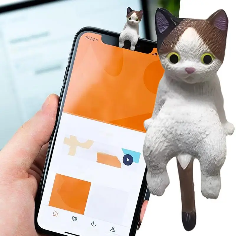 Cute Cat Figurine Cute Kitten Figurine Sculpture Creative Cartoon Cat Decor Figurine Small Cute Cat Statue For Home Cat Lovers