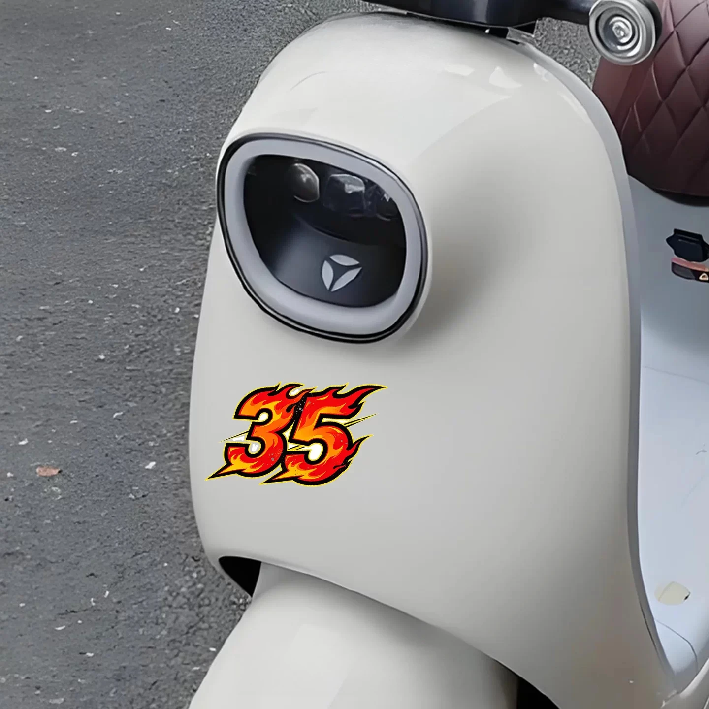 American Style Flame No.35 Racing Decal, Reflective Vinyl Sticker, Scratch Cover Decor for Moto and Auto Modification