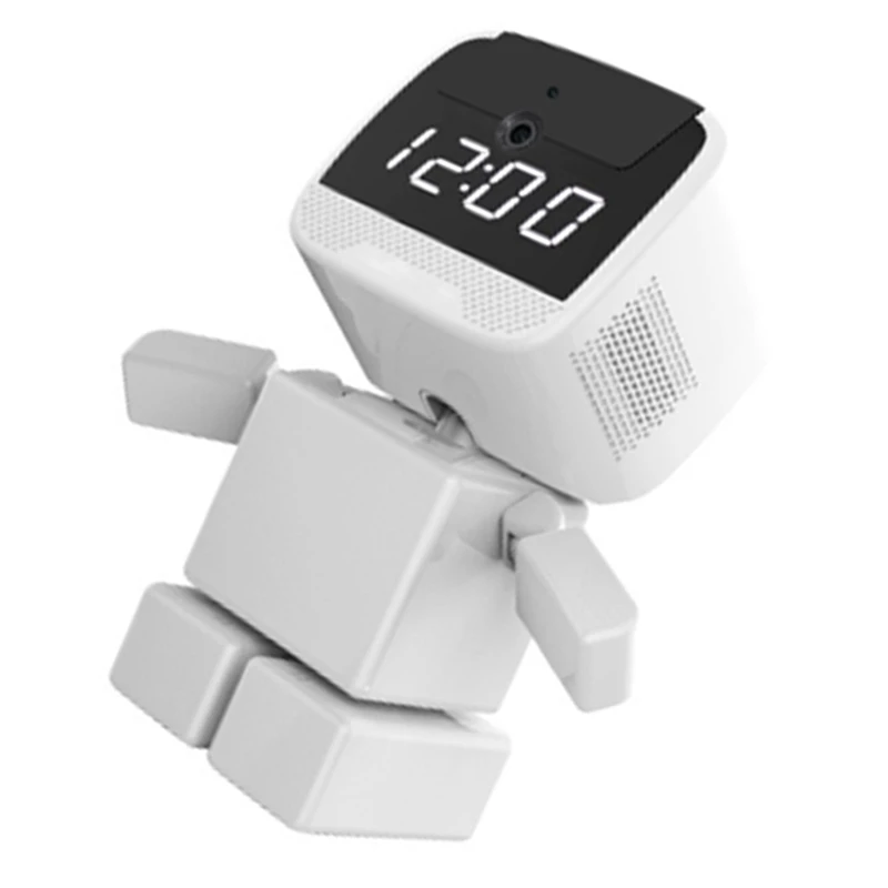 Time Display Wireless PTZ IP Camera Robot WIFI 360 Degree No Dead Angle Night Vision Smart HD Camera US Plug-A51M