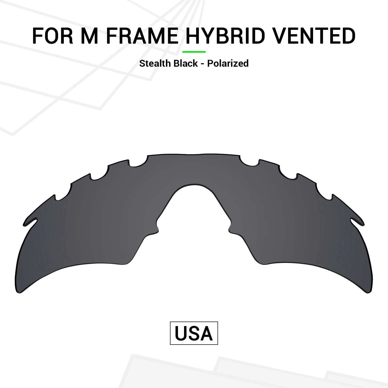 SNARK POLARIZED Replacement Lenses for Oakley M Frame Hybrid Vented Sunglasses - Multiple Options