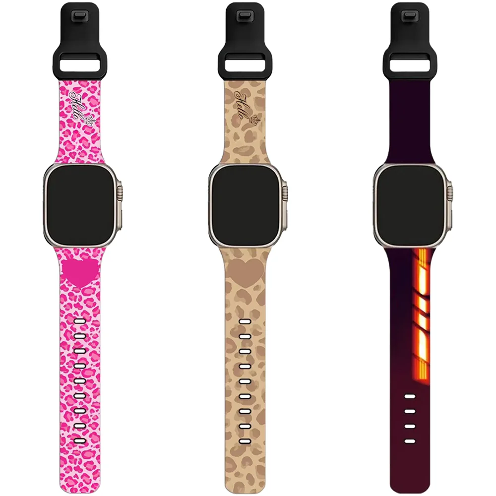 Pink Brown Leopard Print Pattern Phone Accessories Strap for IPhone 12 13 14 15 16 17 Pro Max