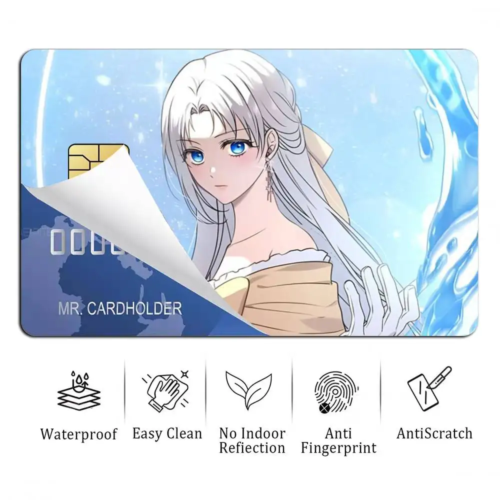 Manhua The Villainess Just Wants to Live in Peace Card Stickers for Bank Access Protective Waterproof