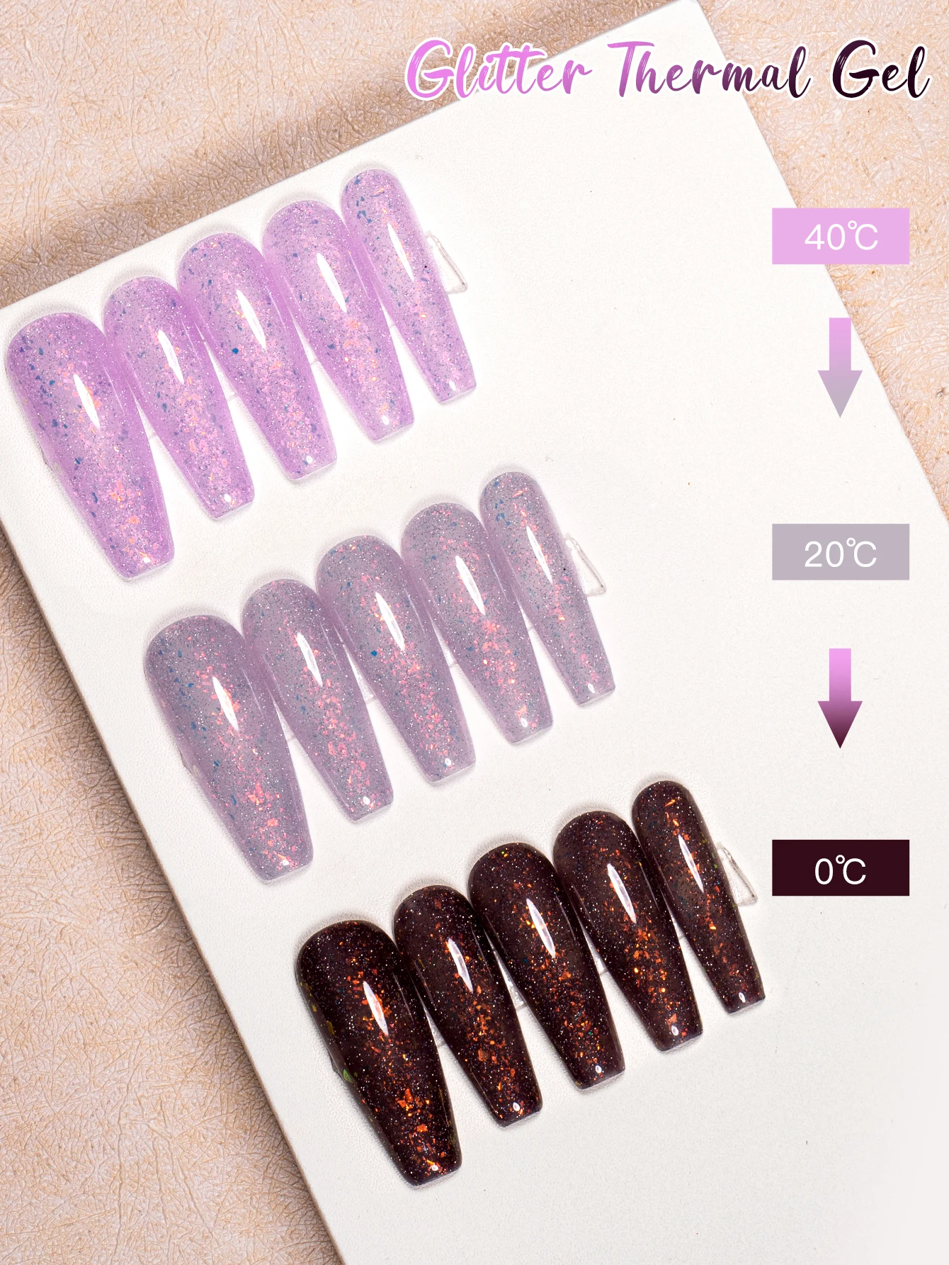 7 مللي جل حراري لامع أرجواني اللون متغير أورورا طلاء أظافر حراري 3 طبقات لامعة تغيير لون ورنيش HEMA/TPO مجاني #6