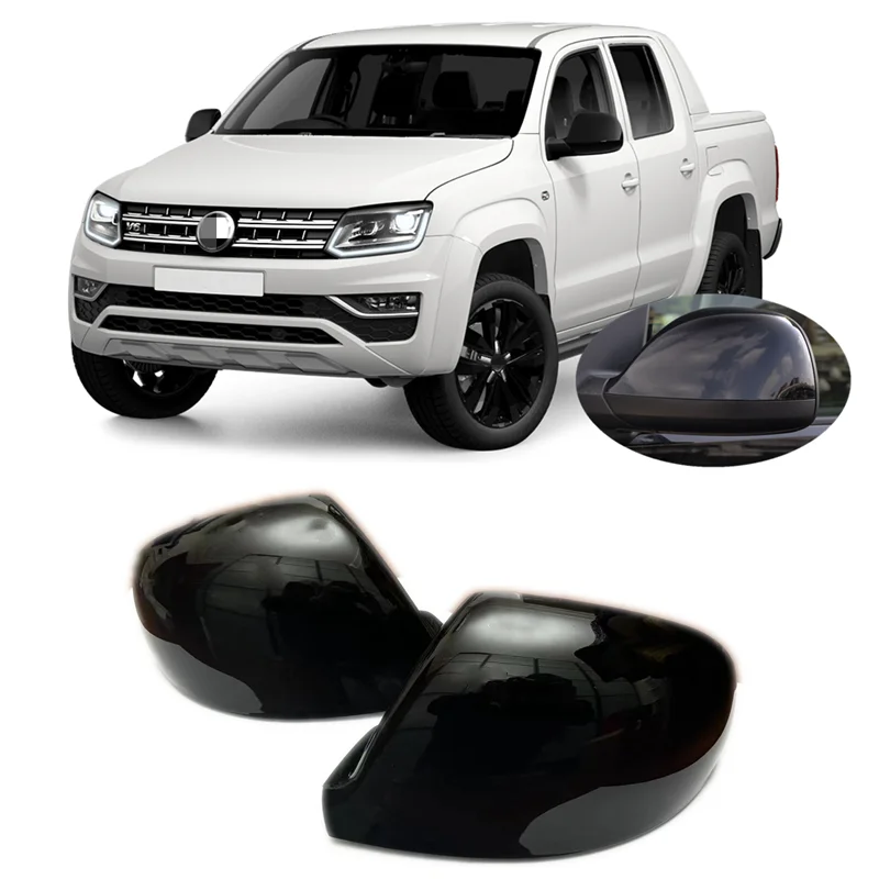 

for vw Volkswagen Amarok Pickup 2HA 2HB S1B S6B S7A S7B 2010 - 2022 Gloss Black Rear View Wing Mirror Cover Replacement Tuning