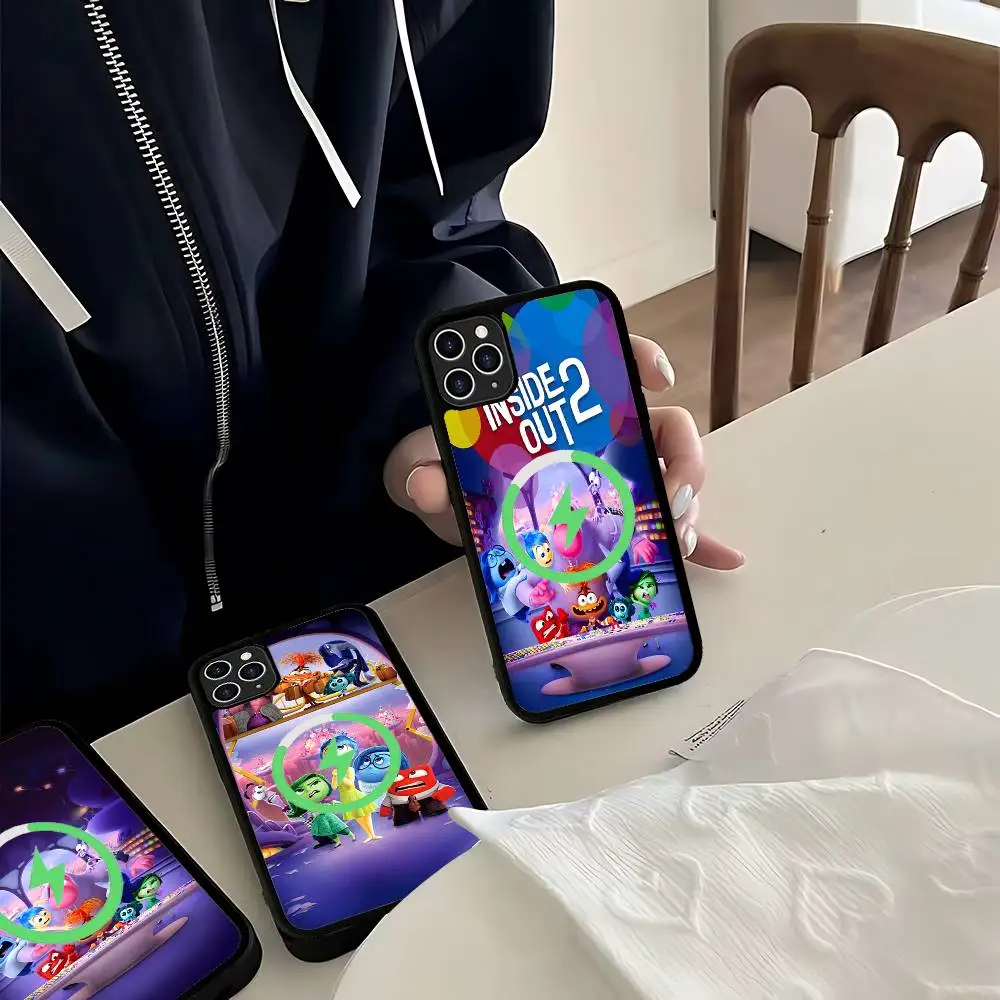 Cartoon Inside Out Phone Case For IPhone 13 14 15 11 12 16 17 Pro Max Plus For Magsafe Magnetic Shell