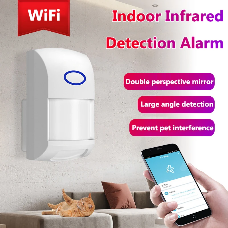 

WiFi Tuya Smart Infrared Detector Indoor PIR Motion Sensor Wireless Alarm Human Body Sensor For Smart Life Security Alarm System