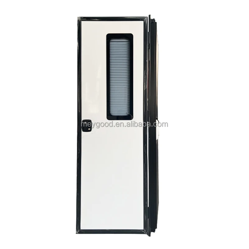 Factory Price 762x1908mm Right Angle RV Doors with Inner Screen Door Sun Shade for Camper Trailer Entry Doors Replacement