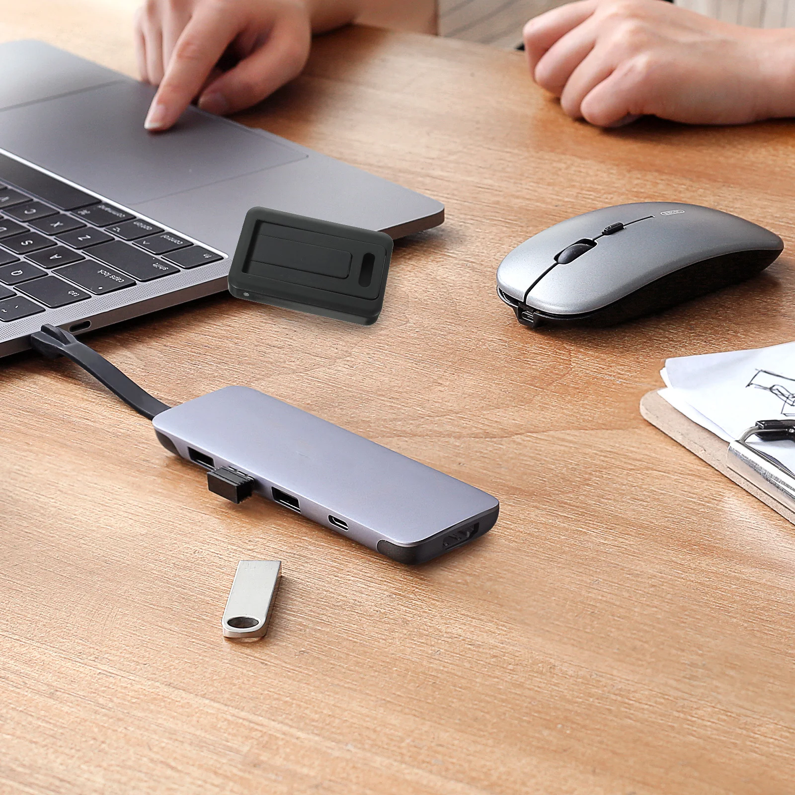 

2Pcs Laptop Foot Pad Holder Adhesive Slim Lightweight Stand for Heat Dissipation Ergonomic Angle Computer Support Cafe Outdoor