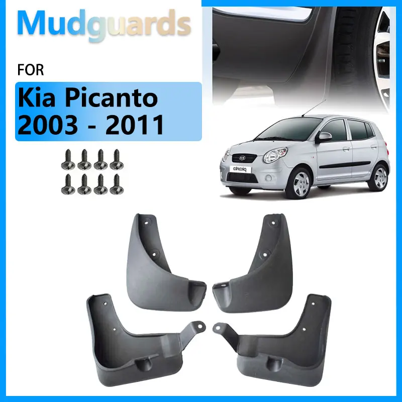 For Kia Picanto Morning LX SA 2003 - 2011 Accessories Mudguards Mud Flaps Front Rear Wheel Splash Guards Fender 2010 2009 2008