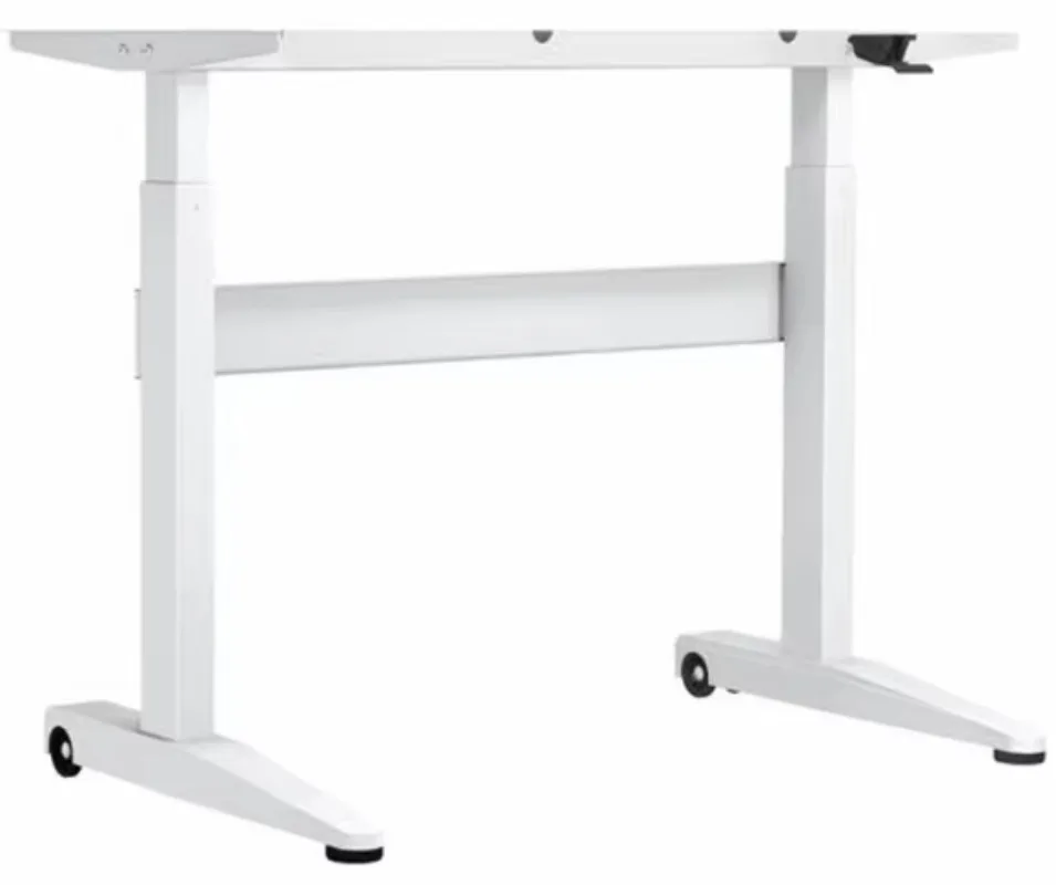 Gas lift single column adjustable height standing desk